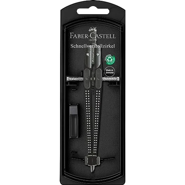 Faber-Castell 174434 - Schnellverstellzirkel Grip, schwarz