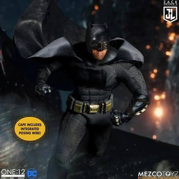 Mezco Toys Zack Snyder's Justice League 1/12 Deluxe Steel Box Set, Sammlerset mit Batman, Superman im schwarzen Genesungsanzug und The Flash, 15-17 cm, inklusive charakter-spezifischem Zubehör – Bild 5