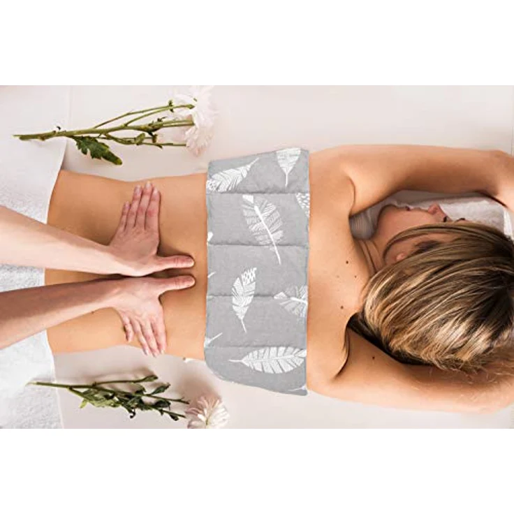 Amilian Kirschkernkissen Mikrowelle 55 x 20cm Wärmekissen Rücken Kirschkernkissen Nacken Schulter Wärmekompresse Körnerkissen Kinder Erwachsene Massagekissen Kältekissen Kirschkernkissen gross – Bild 4