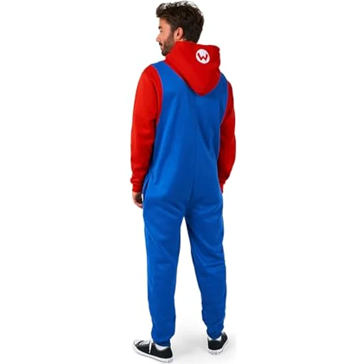 OppoSuits Mario, Offiziell lizenzierter Onesie für Erwachsene mit lebendigen Farben und nostalgischem Design – Bild 3