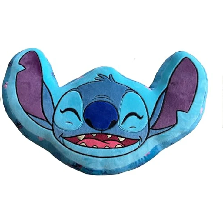 Halantex Kinderkissen Lilo & Stitch, Dekokissen Stitch Face, 40 cm, 100% Polyester, offiziell lizenziert – Bild 1