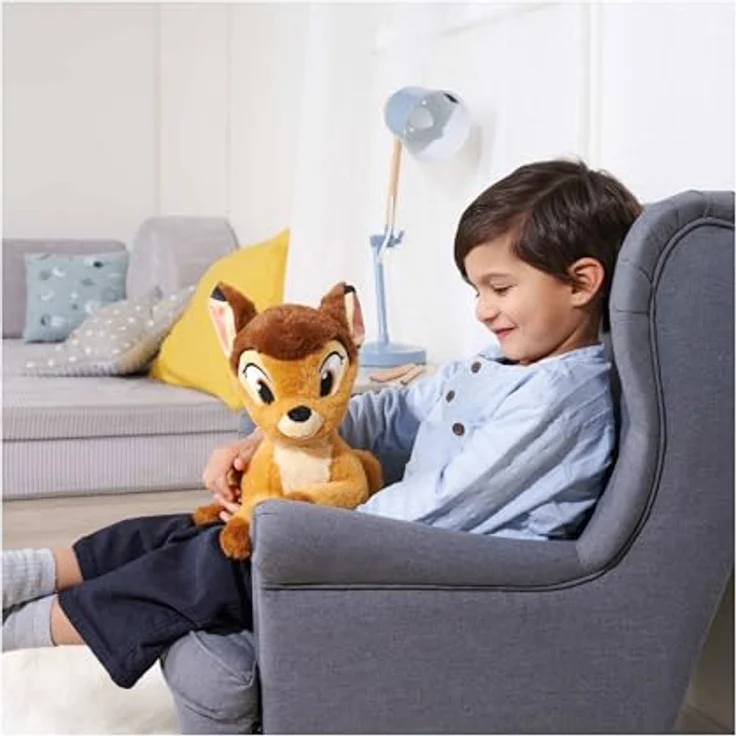 Simba Disney Klassik Refresh Bambi, 25cm Plüschtier, superweicher Braun Plüsch - ab den ersten Lebensmonaten geeignet – Bild 3