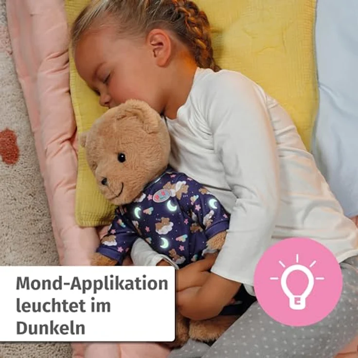 BABY Born Teddy Schlafanzug, leuchtet im Dunkeln, passend für 43 cm Puppen und Teddy, 836484 Zapf Creation – Bild 3