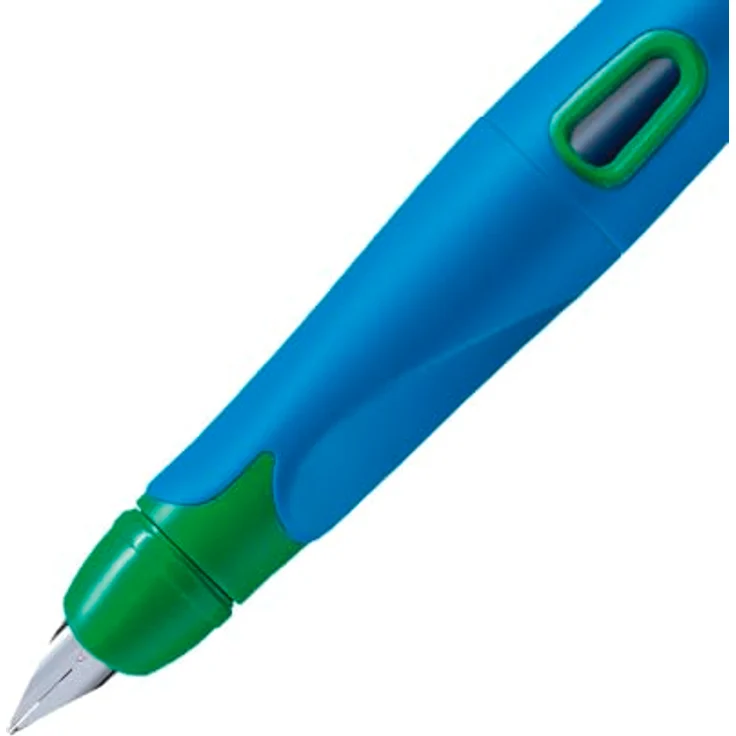 STABILO Füllfederhalter EASYbirdy R, ergonomischer Schulfüller für Rechtshänder, Feder A, himmelblau/grasgrün, inkl. löschbarer Standardpatrone – Bild 2