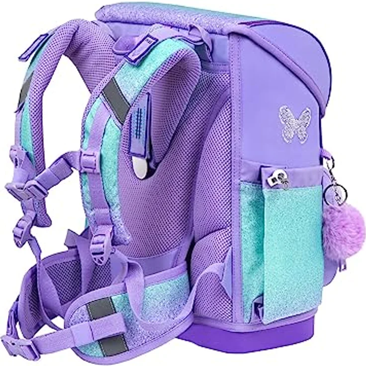 Belmil Compact Plus Schulranzen-Set 5-tlg., ergonomisch, 19 L Volumen, Grau, für Kinder ab 110 cm – Bild 6