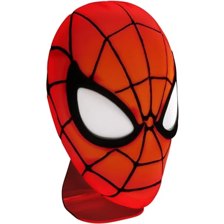 Paladone Spiderman Mask Light (PP11357SPM), 22cm Wand- und Standlampe, USB- und Batteriebetrieb, offiziell lizenziertes Marvel-Produkt