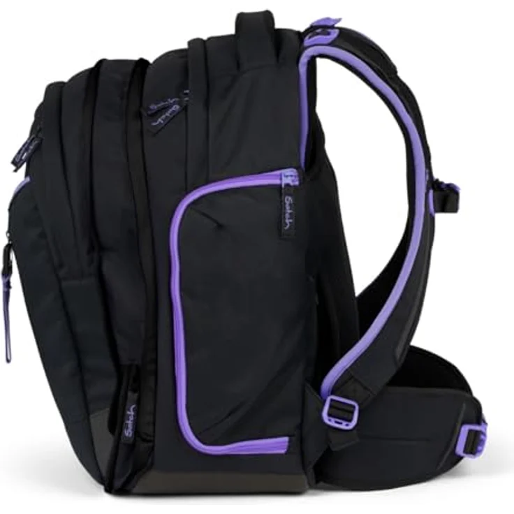 Satch Match Schulrucksack Purple Phantom, ergonomisch, reflektierend, 2 Hauptfächer, 1 Organizerfach – Bild 4