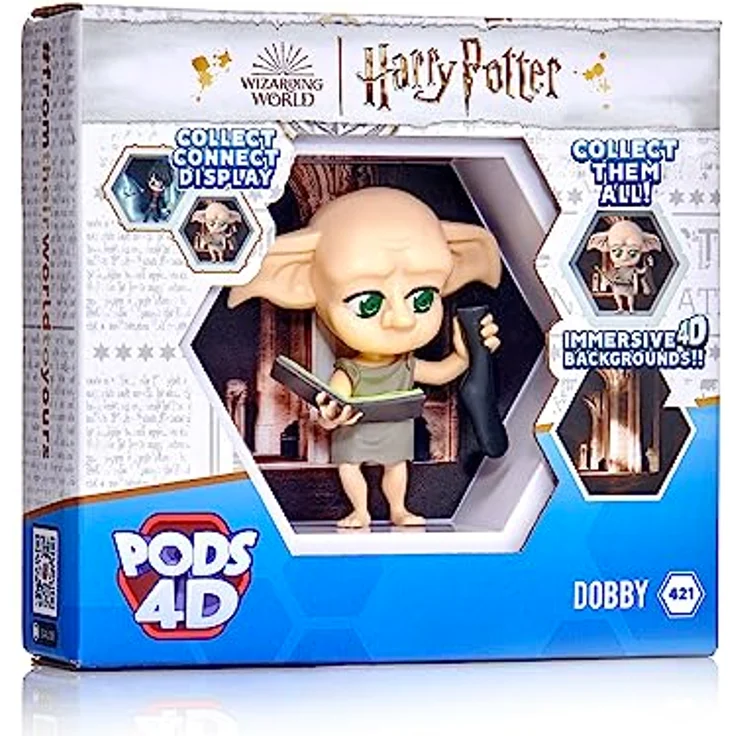 PODS 4D Harry Potter Dobby | Einzigartige zusammensteckbare Wackelfigur zum Sammeln, die aus ihrer Welt in Ihre platzt, Wand- oder Regaldisplay | Harry Potter Spielzeug und Geschenke | Serie 1 Nr. 421 – Bild 2