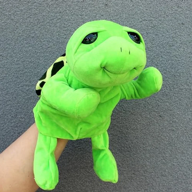 LOMTRATS Tier-Handpuppen, 4-teiliges Set mit Wolf, Tiger, Löwe und Affe, ideal für Geschichtenerzählen und Vorschulunterricht, ca. 30 cm, kinderfreundliches Material – Bild 1