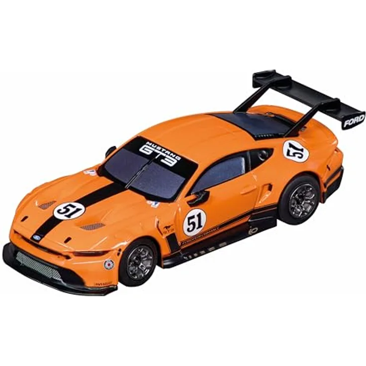 Carrera Hybrid Ford Mustang GT3 No.51, Maßstab 1:50, mit Front- und Rücklicht, Lithium-Akku bis zu 30 Minuten, USB-C-Aufladung in 20 Minuten, Mobile App-Steuerung