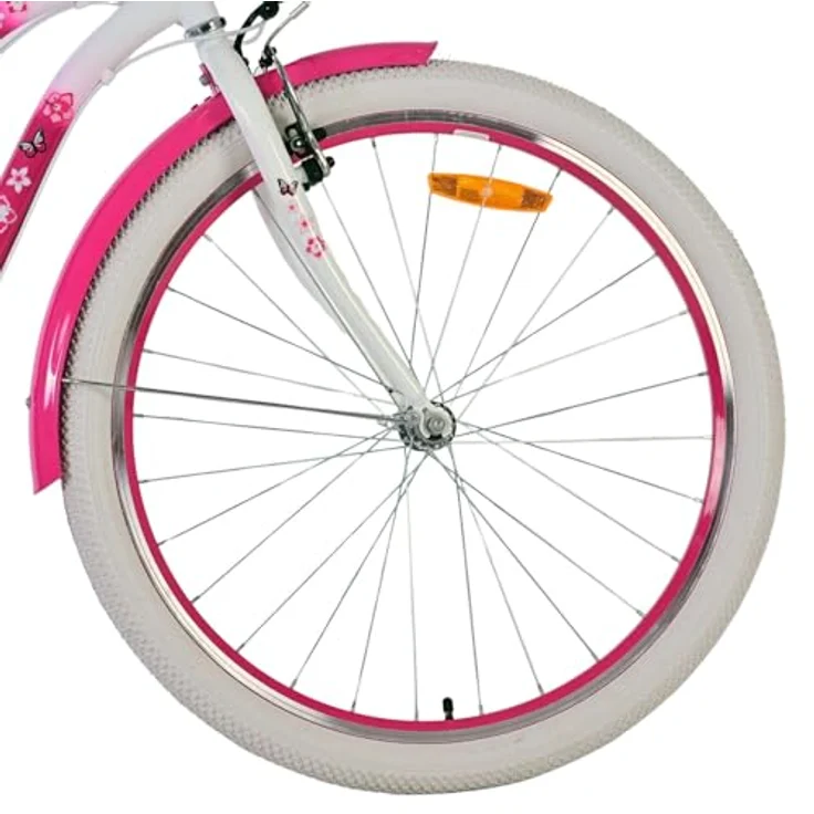 Volare Kinderfahrrad Lovely 26 Zoll Rosa, Mädchen Fahrrad mit 7 Gängen, Reflektoren und Klingel – Bild 2