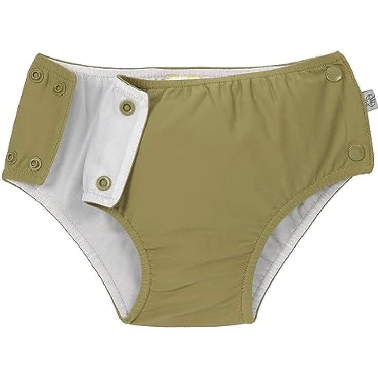 LÄSSIG Baby Kinder Schwimmwindel Badewindel mit Druckknöpfen/Snap Swim Diaper Moss, 03-06 Monate, Größe: 62/68 – Bild 2
