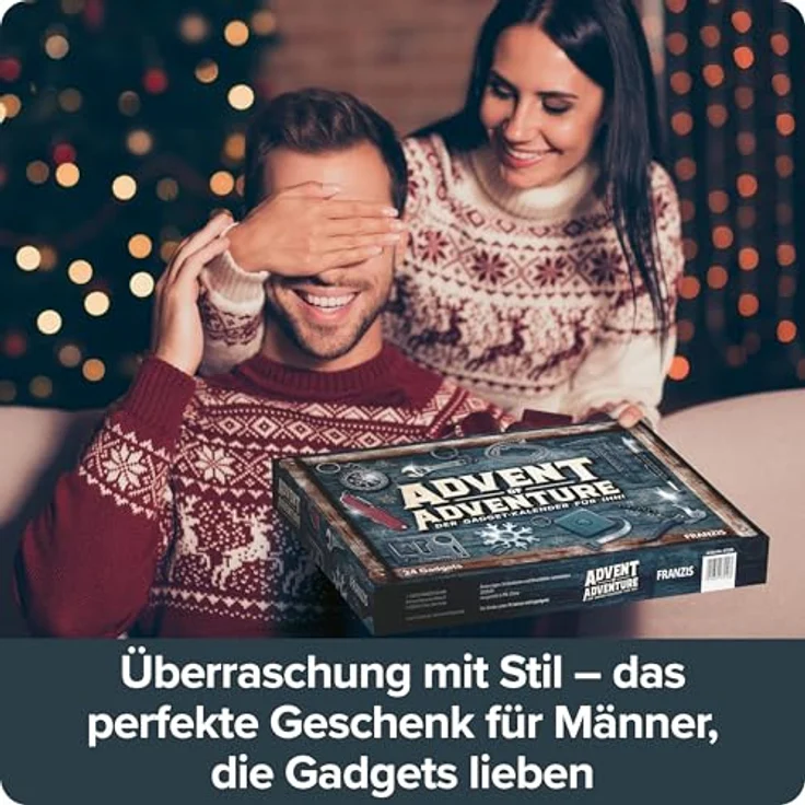 FRANZIS Advent of Adventure, Gadget-Kalender für Ihn mit 24 Alltagshelfern, Knobelspielen, Multitools und Survival-Gadgets – Bild 4