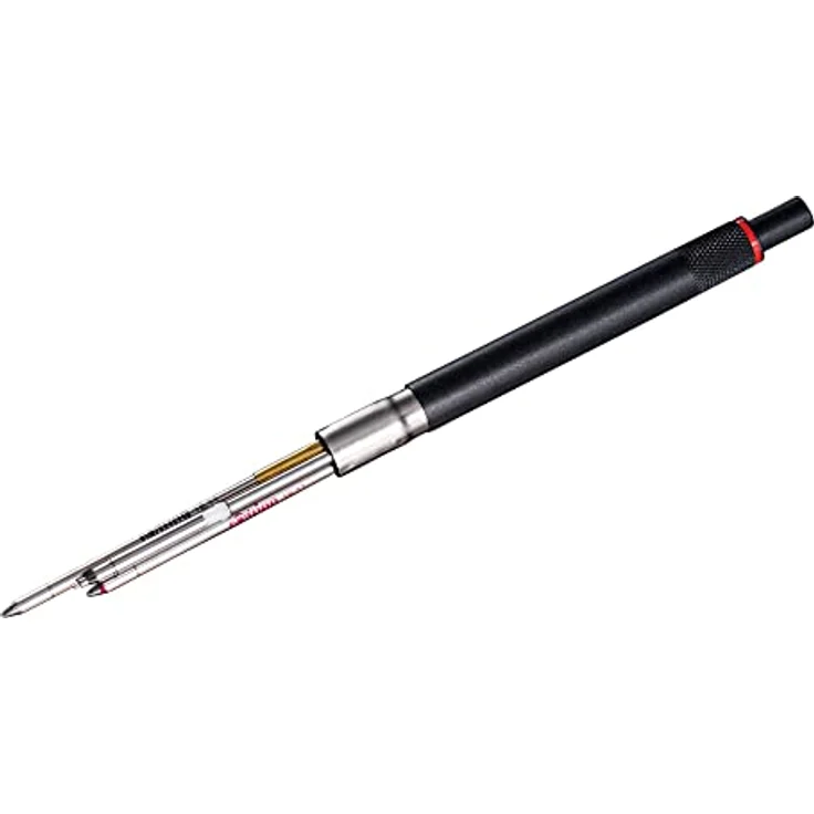 Rotring Feinminenstift, vollmetallischer Körper mit sechseckigem Schaft, Silber und Rot – Bild 5