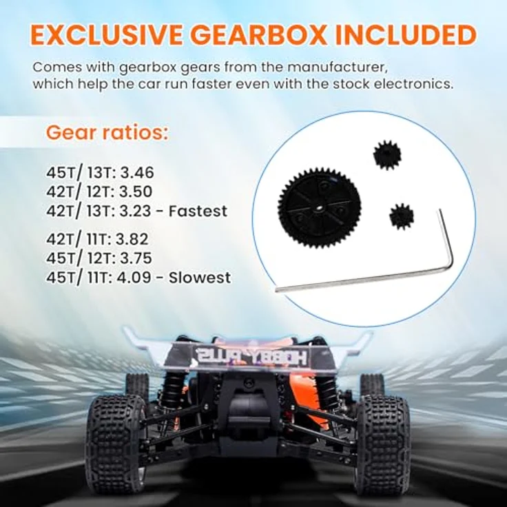 Absima RC-Auto 1:24 2WD Buggy "Speck-B" RTR, Vintage Creme, mit einstellbaren Stoßdämpfern, robustem Hybrid-Getriebe und vielseitigem Motorantrieb – Bild 4