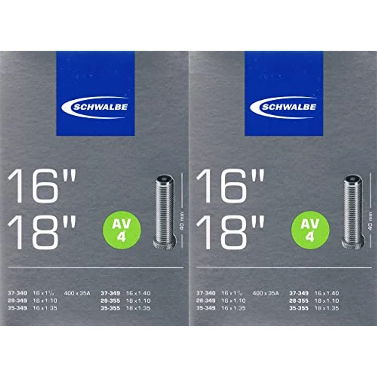 Schlauch Schwalbe AV4 16/18x1 1/8-1 3/8" 28/37-340/355 AV40mm – Bild 2