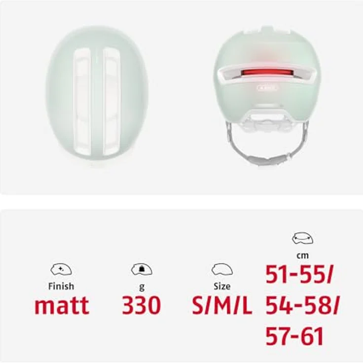 ABUS HUD-Y, Kinderfahrradhelm mit magnetischem aufladbarem LED-Rücklicht und Magnetverschluss, urbanes Design für Damen und Herren – Bild 6