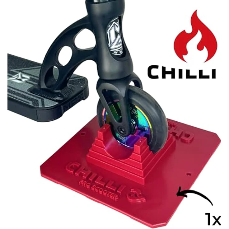 Chilli Pro Scooter Stuntscooter Chilli Pro Stunt-Scooter Trick Tret Roller Ständer 100 -125mm Rollen, Rot – Bild 3