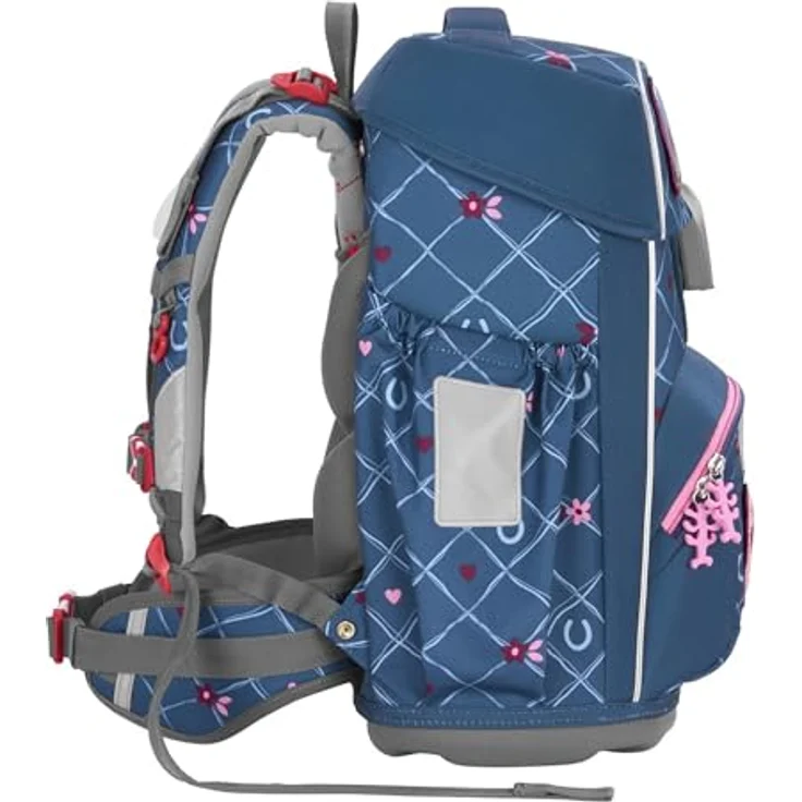 Step by Step Giant Schulranzen-Set „Horse Lima“ blau, 5-teilig, ergonomischer Tornister mit Reflektoren, höhenverstellbar, 23 Liter – Bild 5