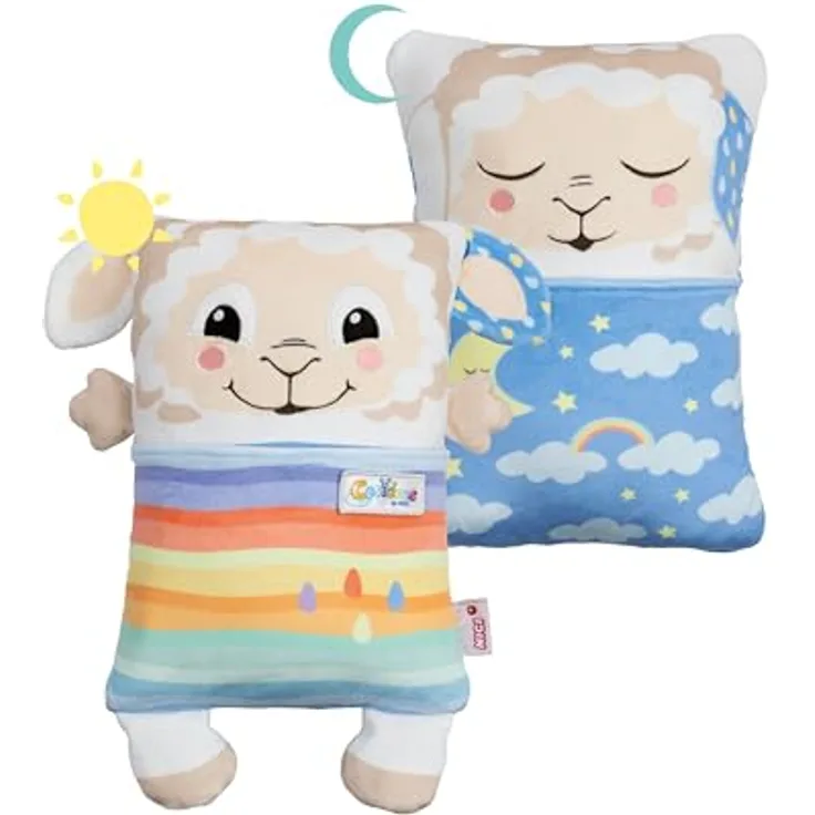 NICI Kuscheltier Schaf Cosidoo, Wendefunktion mit Stauraum, 30x20cm, beige