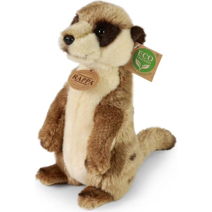 RAPPA Plüsch-Erdmännchen 24 cm, ECO-FRIENDLY aus umweltfreundlichen Materialien, ideales Kuscheltier