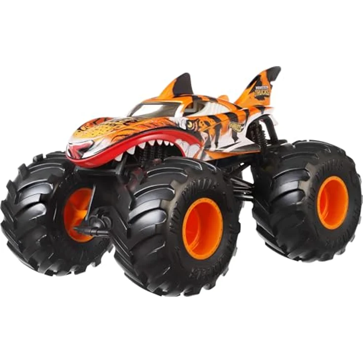 Hot Wheels Monster Trucks JDR02, Oversized Die-Cast-Spielzeugtruck im Maßstab 1:24 mit riesigen Rädern und coolen Designs – Bild 3
