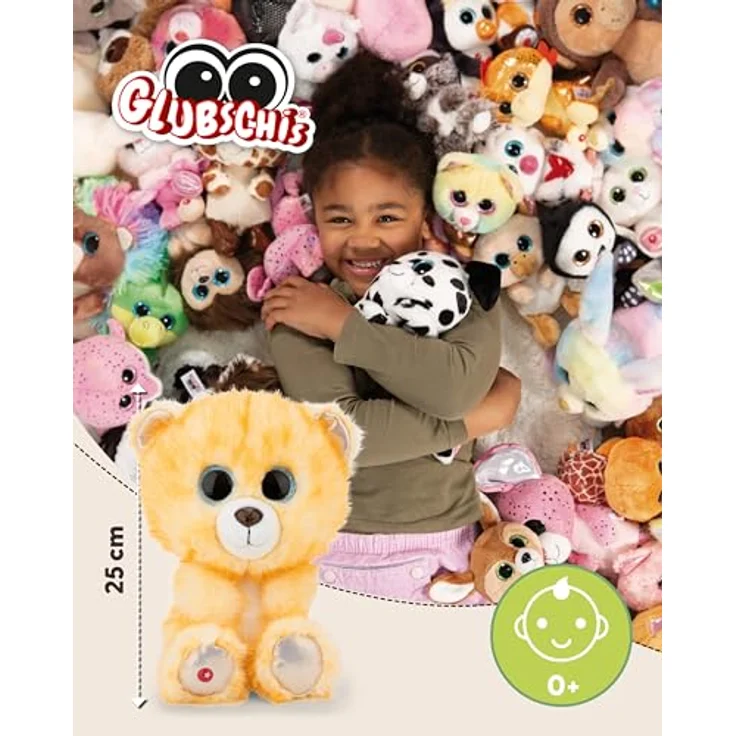NICI GLUBSCHIS Bär Tummunu, 25cm Kuscheltier aus weichem Plüsch in Gelb mit Glitzeraugen, ideales Plüschtier zum Kuscheln und Spielen für Kinder & Erwachsene, tolle Geschenkidee | 63037 – Bild 2