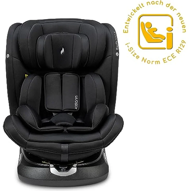 Osann Reboarder-Kindersitz Swift360 S i-Size 360° drehbar, ab 15 Monate - 12 Jahre, All Black, mit Isofix-Basis & Top-Tether – Bild 2