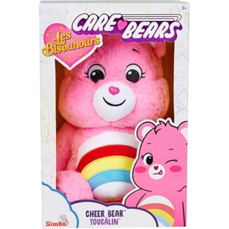 Simba 6305878000 - Glücksbärchi, Hurrabärchi, 35cm, Care Bears Plüschfigur, rosa – Bild 4