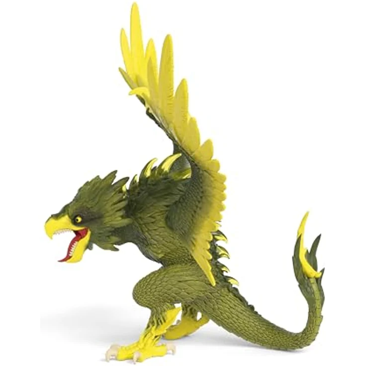 Schleich Dschungelgreifvogel, Eldrador Creatures, flexibles Spielzeug mit schillerndem Grün- und Gelbgefieder, 17 x 22 x 21 cm – Bild 7