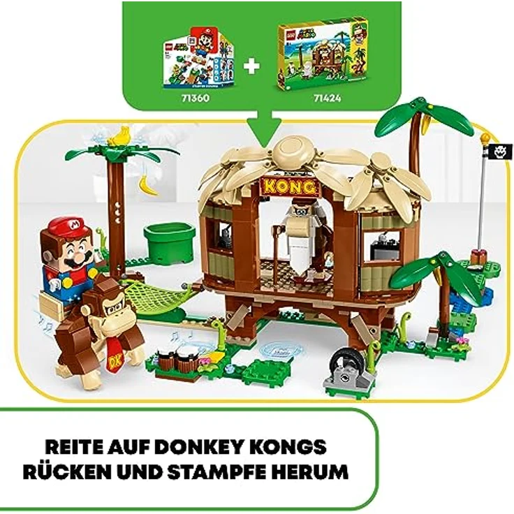 LEGO 71424 Super Mario Donkey Kongs Baumhaus – Erweiterungsset, Konstruktionsspielzeug zum Kombinieren mit Mario, Luigi, oder Peach Starterset und Cranky Kong Figur - Preisvergleich – Bild 3