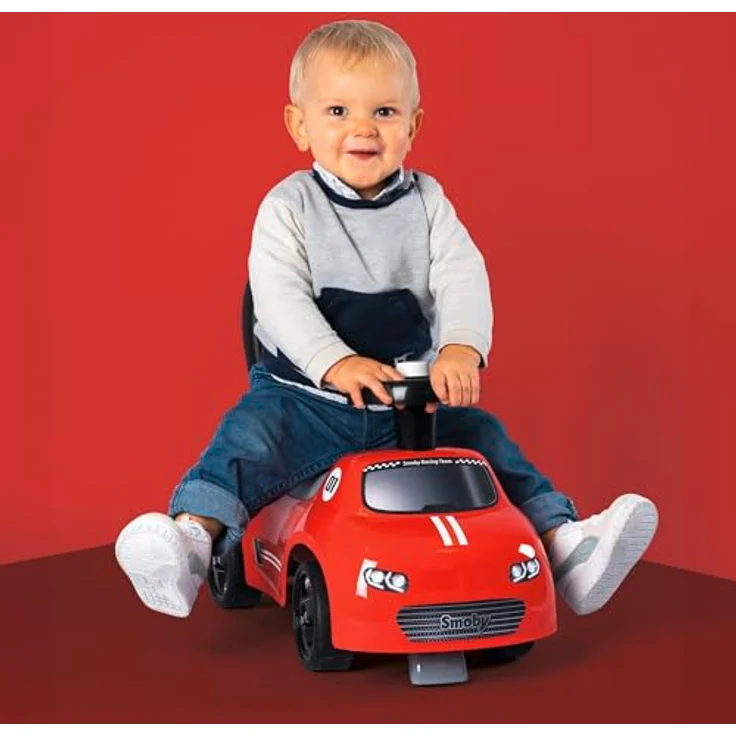 Smoby Mein erstes Auto – Rutscherfahrzeug für Kleinkinder, sicher und wendig, mit Rückenstütze und Staufach, ideal ab 10 Monaten – Bild 4