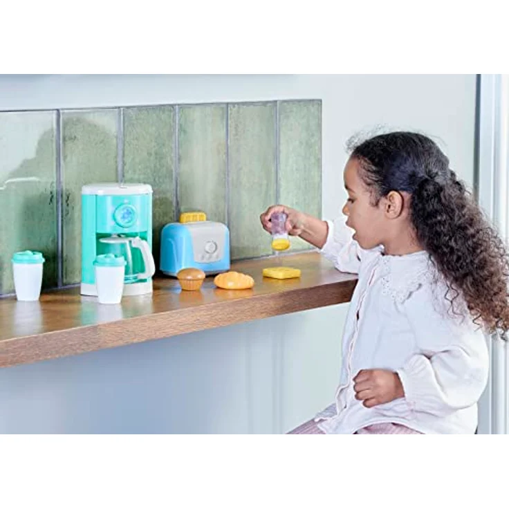 Casdon Frühstücksset zum Mitnehmen, Spielzeug-Kaffeemaschine & Toaster für Kinder ab 3 Jahren, inklusive Pop-Up-Toast! – Bild 4