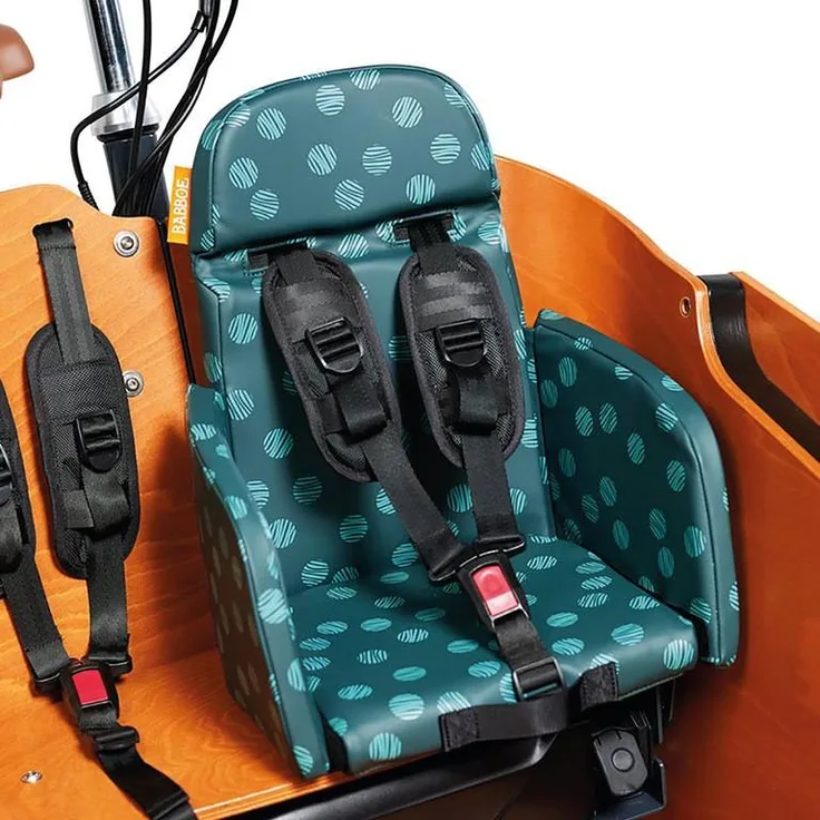 Babboe Kindersitz Luxus, Dark Sage, für sichere Autofahrten
