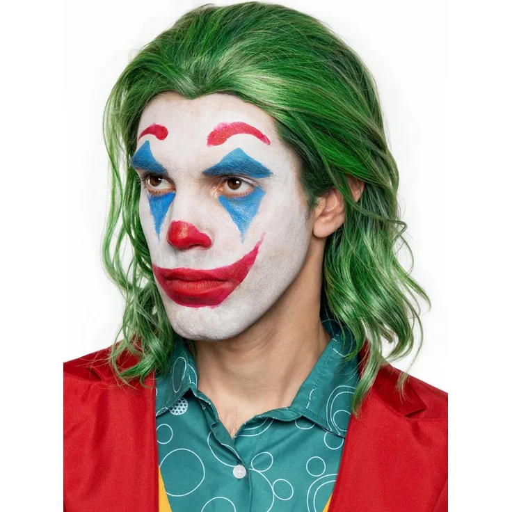 "Maskworld Joker Perücke Joaquin - Hochwertige, grüne Clown Faschingsperücke (passend zum Film 'Joker 2')"