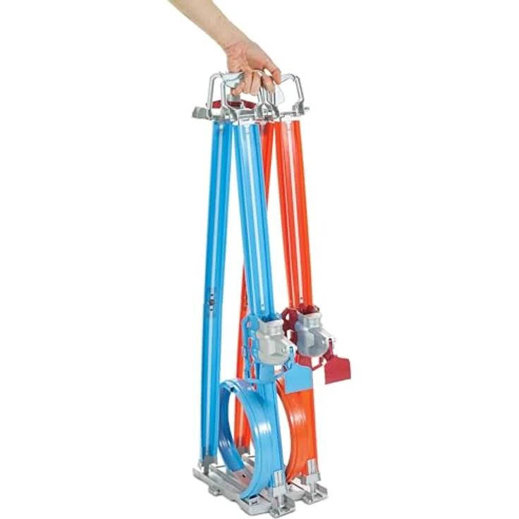 Hot Wheels Zweispurige Looping Rennstrecke GFH85, mit 2 Fahrzeuge im Maßstab 1:64, über 3,6 m Länge, ideal für Kinder von 5 bis 10 Jahren – Bild 4