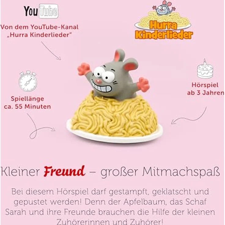 tonies Hörspielfigur Hurra Kinderlieder Best Of, Musik-Tonie mit 25 besten Kinderhits – Bild 4