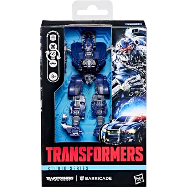 Hasbro Transformers: The Last Knight Studio Series Deluxe Class Actionfigur Barricade, 11 cm, Ford Mustang Polizeiwagen-Modus, 23 Verwandlungsschritte, mit Blaster-Accessoires – Bild 4