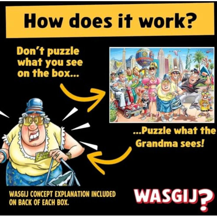 Wasgij Original 48 What Happens in Vegas!, Puzzle mit 1000 Teilen für kreative Denker – Bild 3
