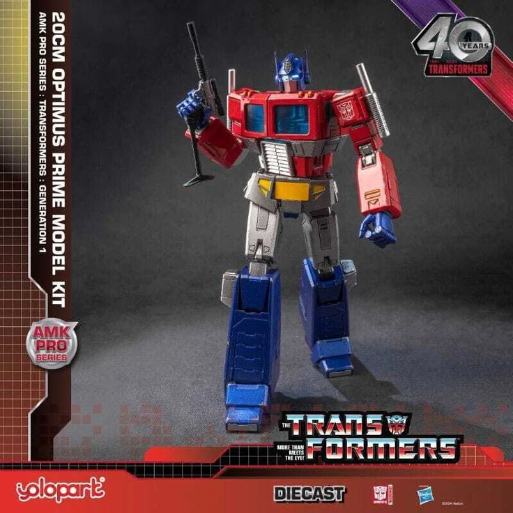 Yolopark Transformers: Generation One AMK Pro Series Plastic Model Kit, bewegliche Optimus Prime Figur, 20 cm