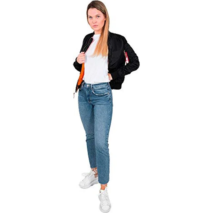 Alpha Industries Bomberjacke Alpha Industries Women - Bomber Jackets MA-1 VF 59 Wmn, Slim Fit, Flight-Nylon, RBF-Tag, schwarz – Bild 5
