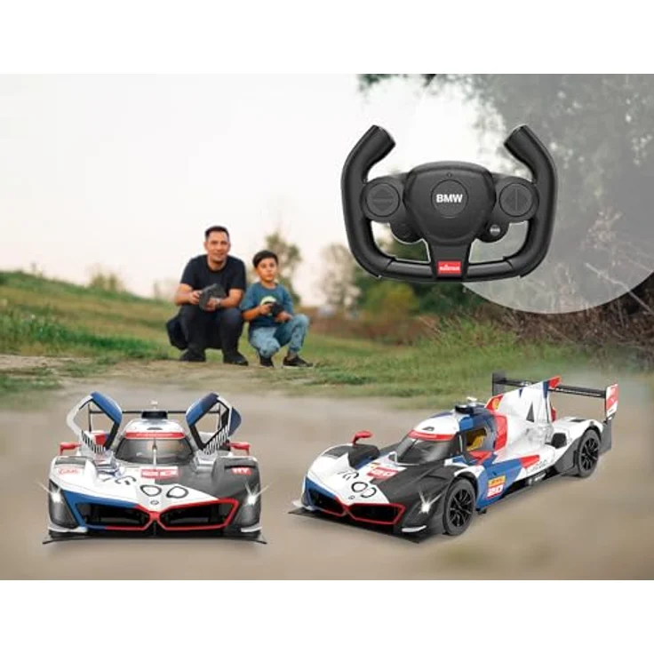 JAMARA BMW M Hybrid V8 LMDH 1:14, Ferngesteuertes Modellauto mit 2,4 GHz Steuerung, manuell zu öffnenden Türen, weiß – Bild 7