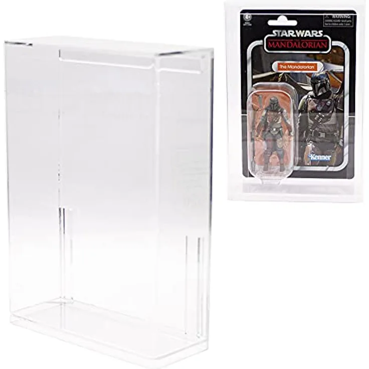 Morax Acryl Case 230x152x70mm für TWC Star Wars Mandolorian Figuren - Sicherer Halt ohne Schrauben, leichtes Einsetzen