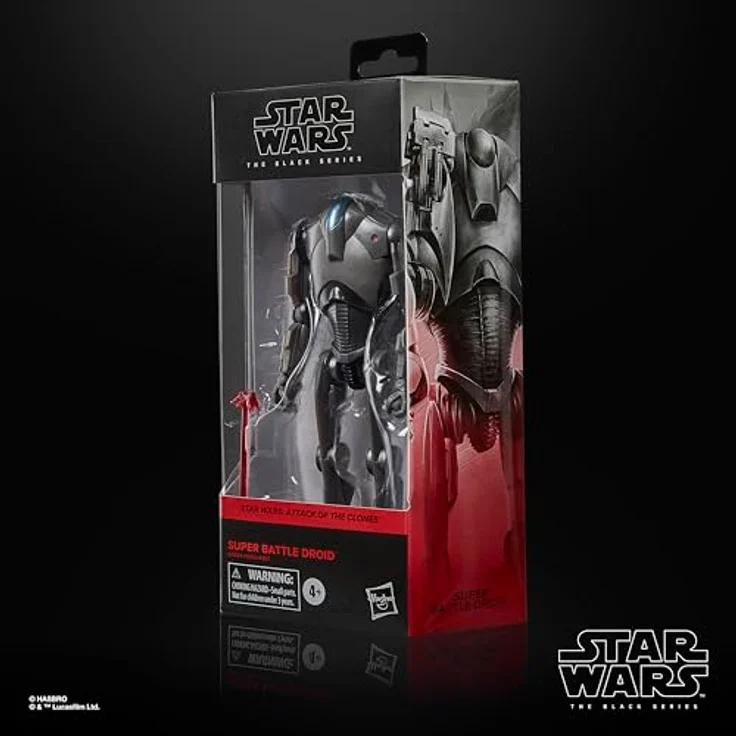 Star Wars The Black Series Super-Kampfdroide, Action-Figur 15 cm, Angriff der Klonkrieger mit Premium-Design und beweglichen Gelenken – Bild 3