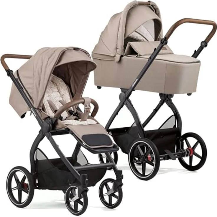 Gesslein FX4 Swing 2in1 Kinderwagen-Set, inkl. Babywanne Lyx Design, ergonomische Liegefläche, innovative Swing-Federung, wendig und leicht – Bild 1
