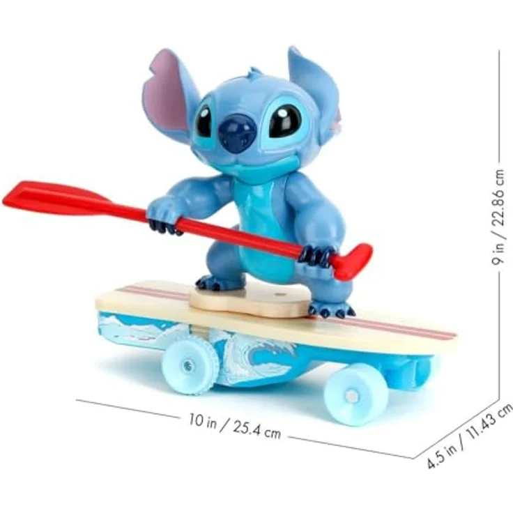 Jada RC Stitch Surfing Stitch, 25 cm ferngesteuertes Fahrzeug mit 2,4 GHz Funkfrequenz und vielseitigen Funktionen, mehrfarbig – Bild 10