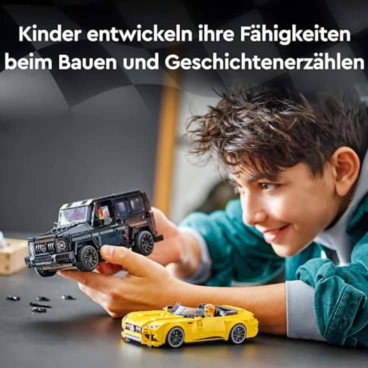 LEGO Speed Champions Mercedes-AMG G 63 & Mercedes-AMG SL 63, Bauset mit 2 Spielzeug-Autos und 2 Fahrer-Minifiguren, Geschenk für Jungen und Mädchen 76924, authentisches Mercedes-AMG-Design und Modelle zum Ausstellen - Preisvergleich – Bild 5