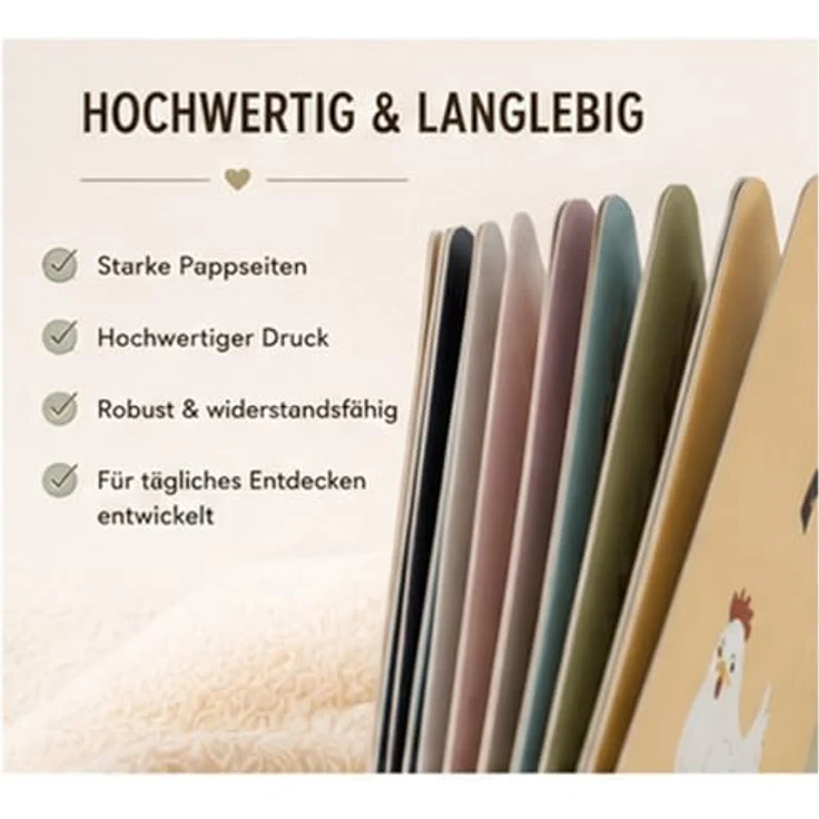 FILIBABBA Lernspielzeug Bilderbuch „Zahlen entdecken“ – Bauernhof & Zahlen lernen ab 12 Monaten, dicke Pappseiten, kinderfreundliches Design – Bild 9