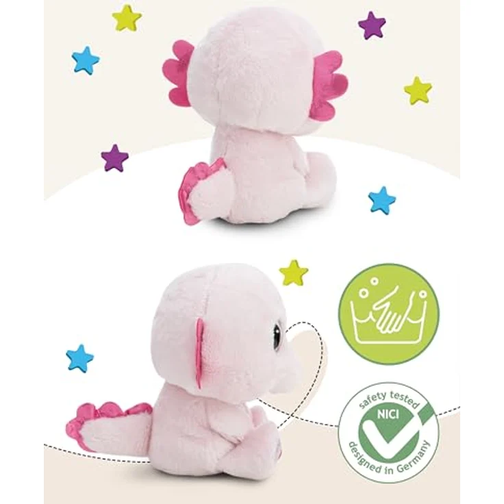 NICI GLUBSCHIS Axolot Xomo 15cm rosa - Plüschtier aus weichem Plüsch, niedliches Kuscheltier für Kinder & Erwachsene, tolle Geschenkidee – Bild 3