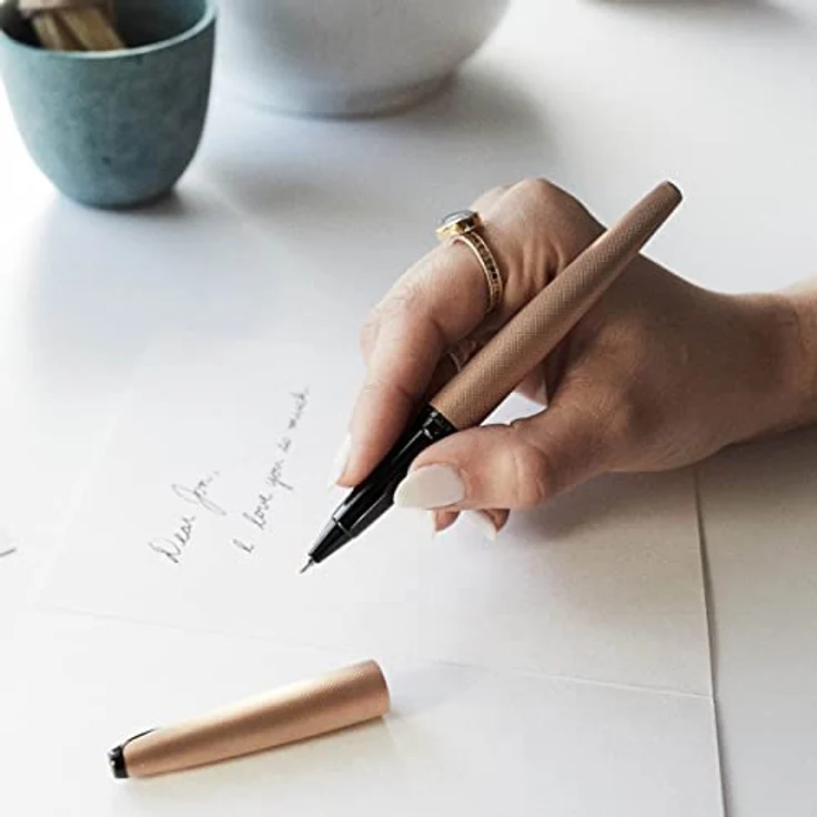 Cross ATX Roller, eleganter Kugelschreiber mit dokumentenechter Gel-Tinte und Free Ink System, schwarz, 1 Stück in Geschenkbox – Bild 7